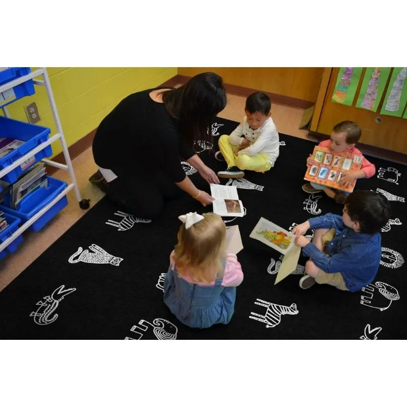 Safari Animals Classroom Seating Rug