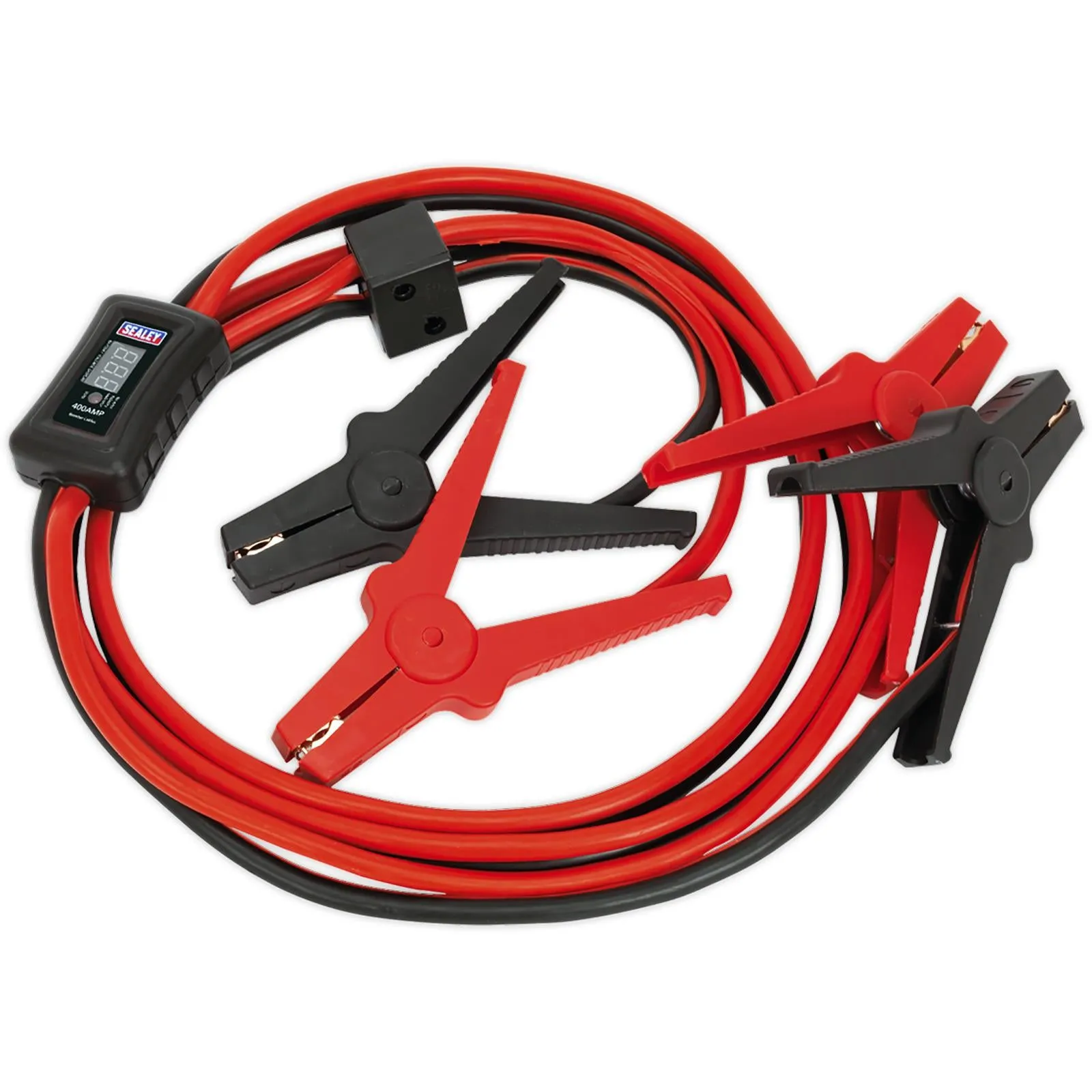 Sealey 16mm x 3m Booster Cables CCA 400A with Electronics Protection Case LED