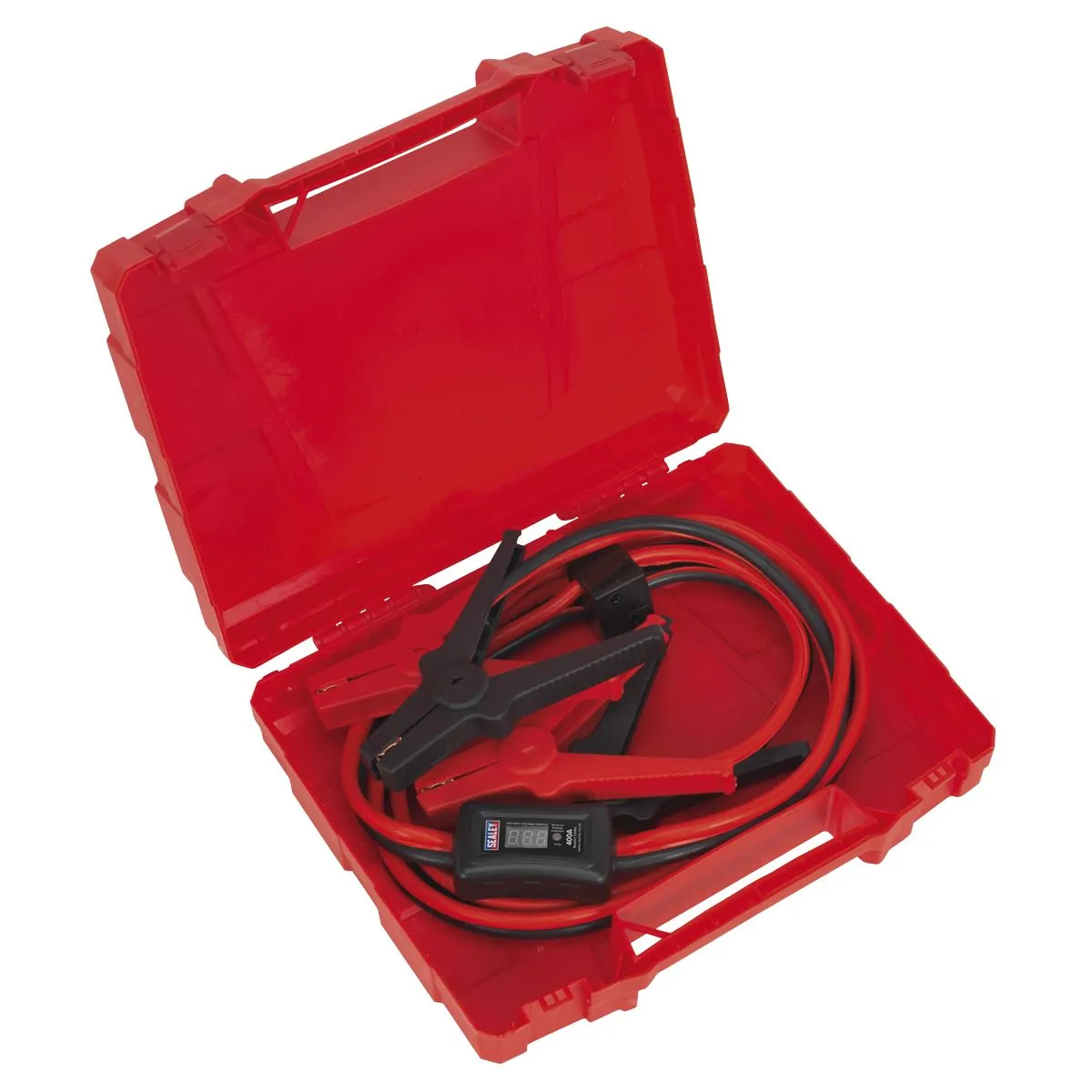 Sealey 16mm x 3m Booster Cables CCA 400A with Electronics Protection Case LED