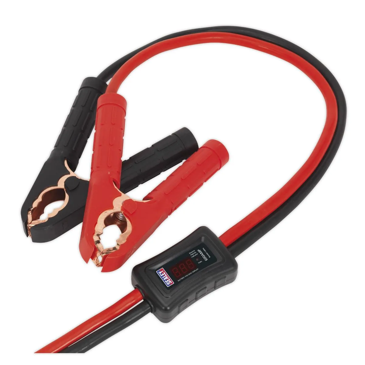 Sealey 25mm x 3.5m Booster Cables CCA 600A with Electronics Protection Case LED