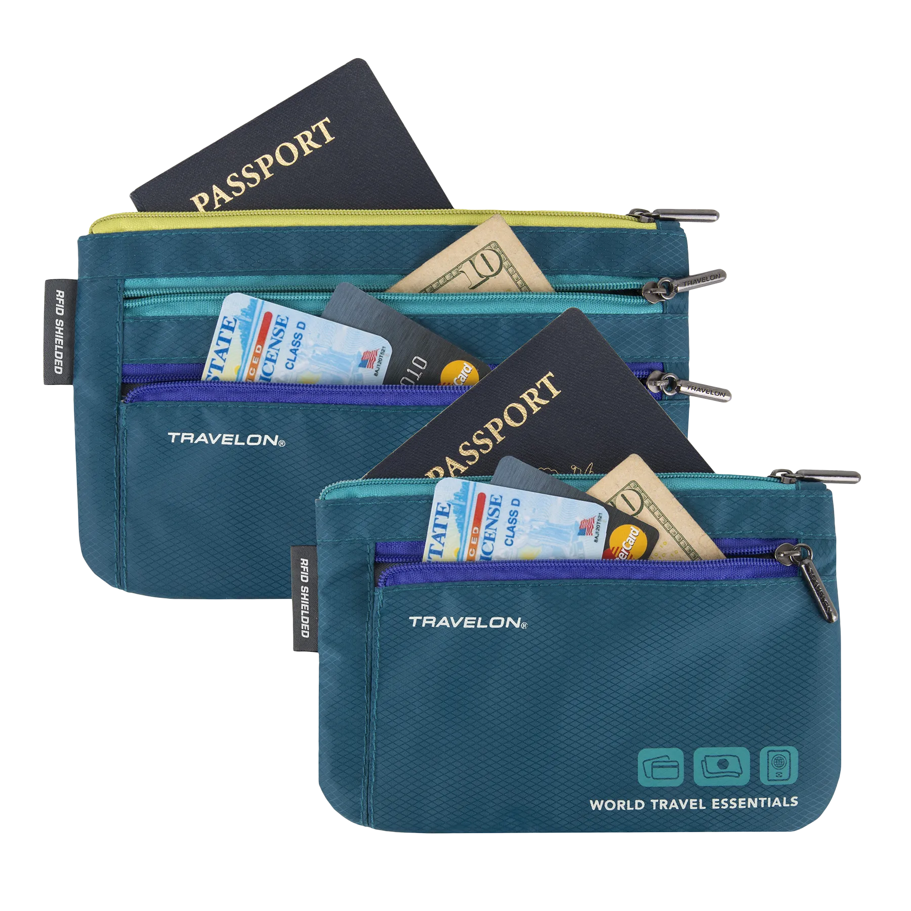 SET OF 2 Currency & Passport Organizers