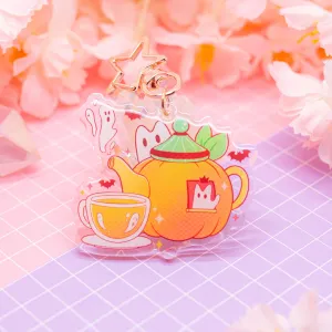 Spooky Town - Pumpkin Tea acrylic charm / keychain