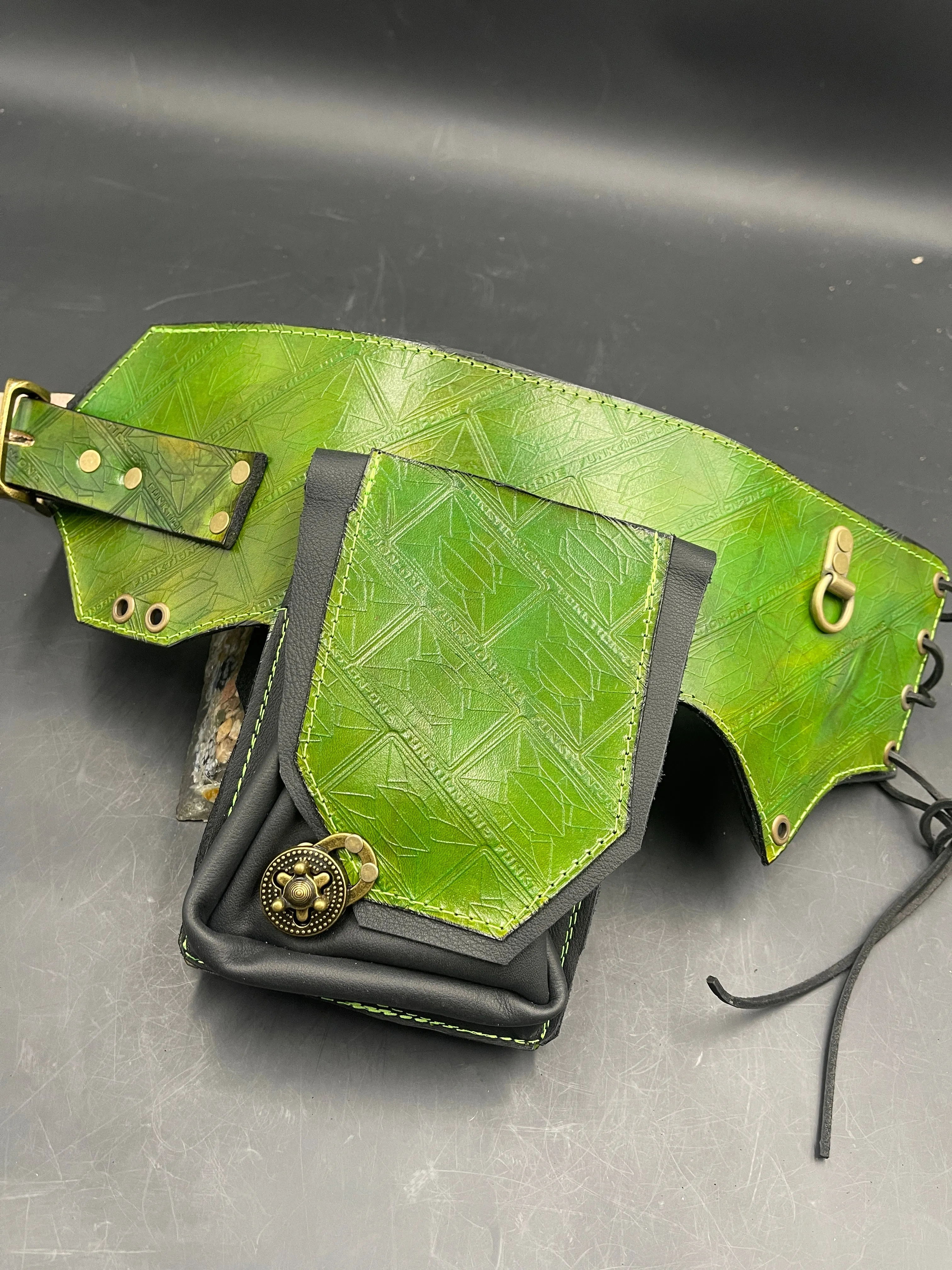 Stamped Leather Utility Hip Belt - Miscellaneous Designs