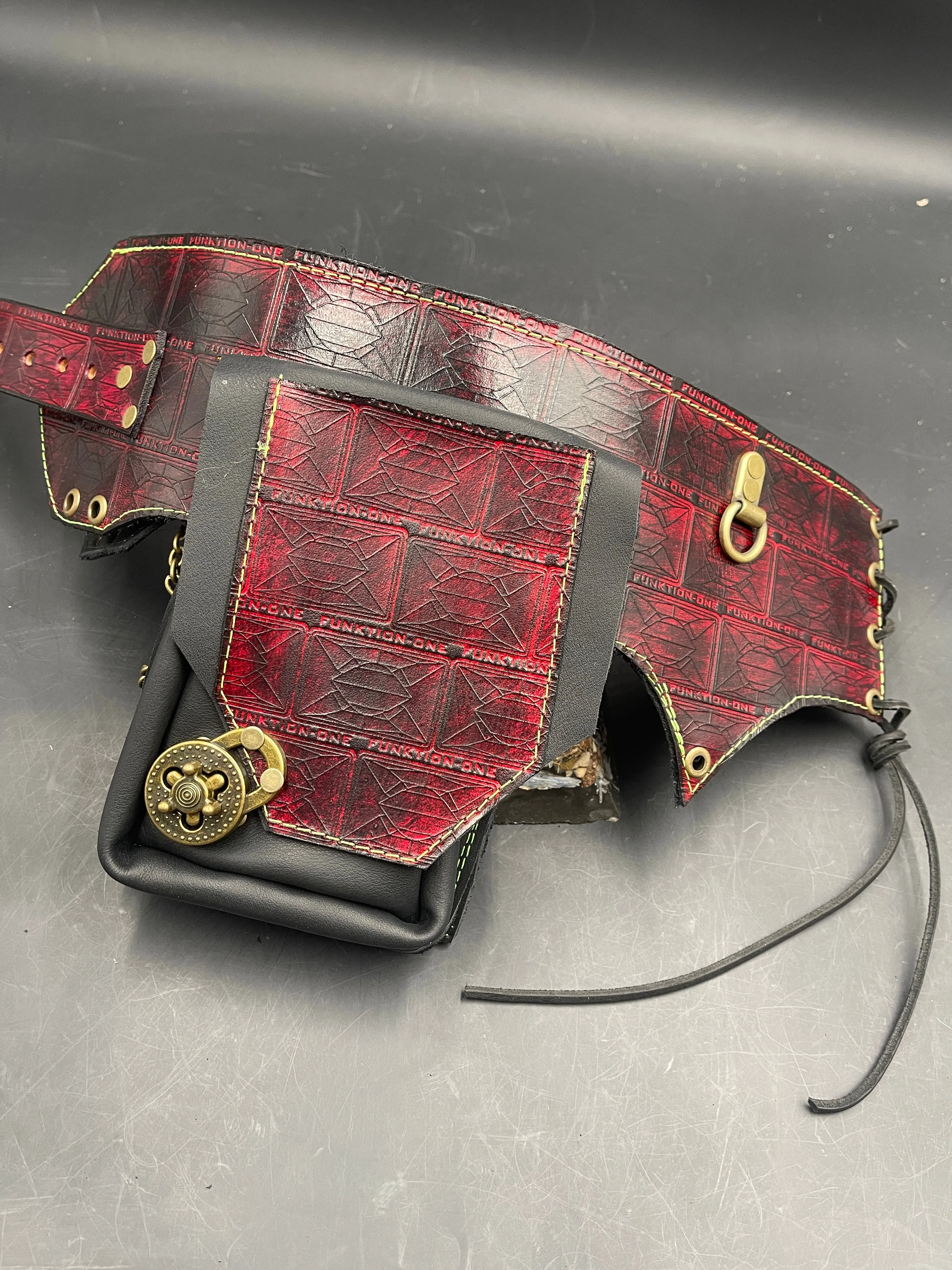 Stamped Leather Utility Hip Belt - Miscellaneous Designs