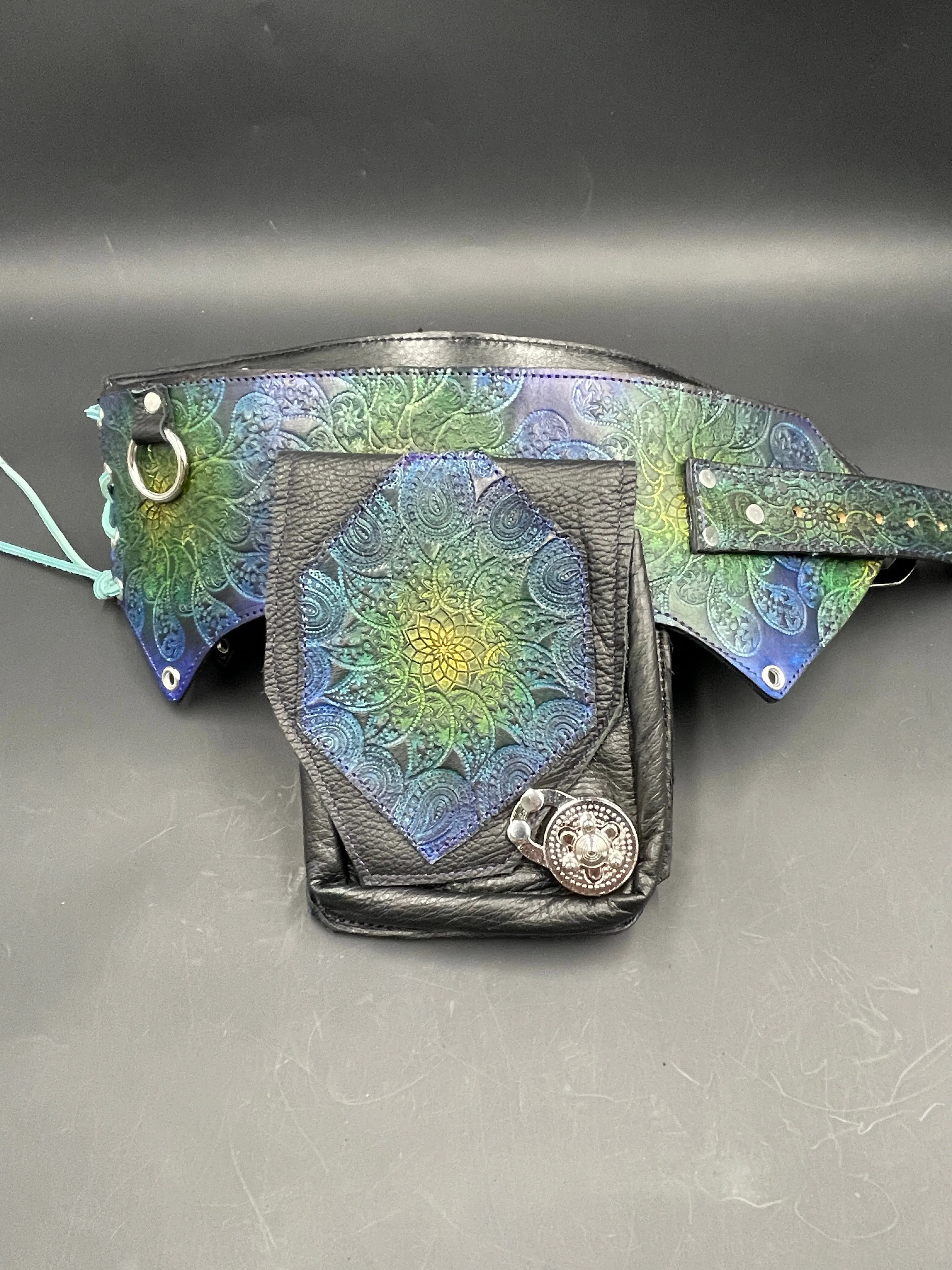 Stamped Leather Utility Hip Belt - Miscellaneous Designs