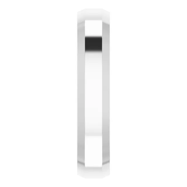 Sterling Silver 4 mm Beveled Edge Comfort Fit Light Band