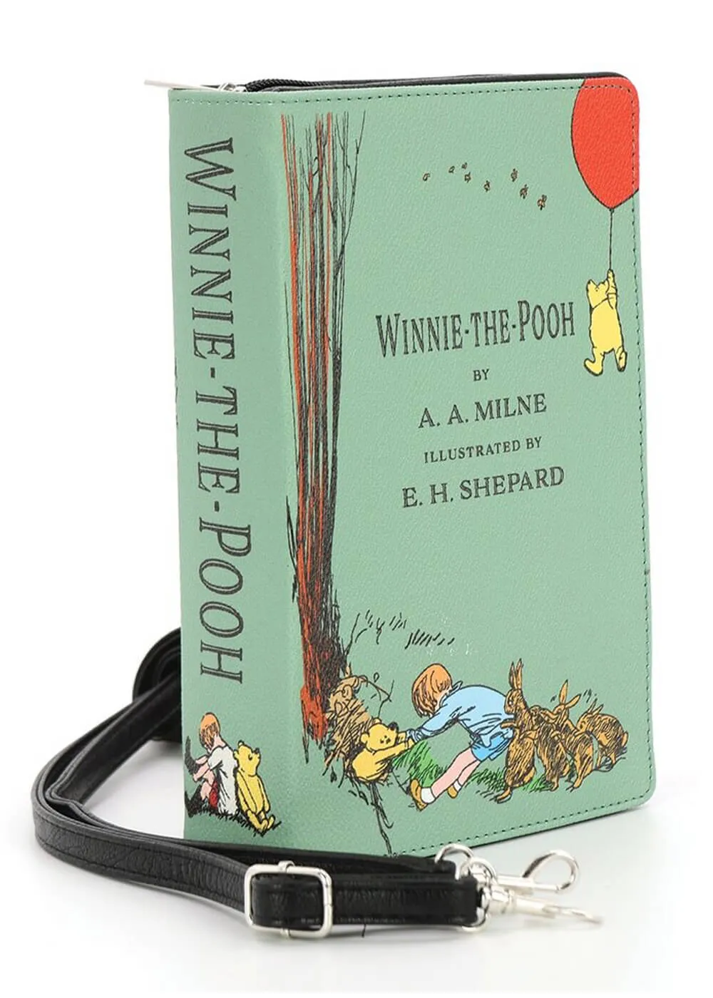 Succubus Bags Winnie the Pooh Book Wristlet Wallet Green