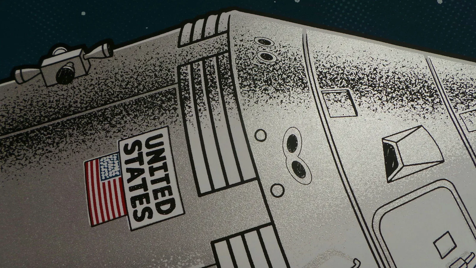 Tiny Bird Press Apollo 11 Moonshot Forty Fifth Anniversary Print
