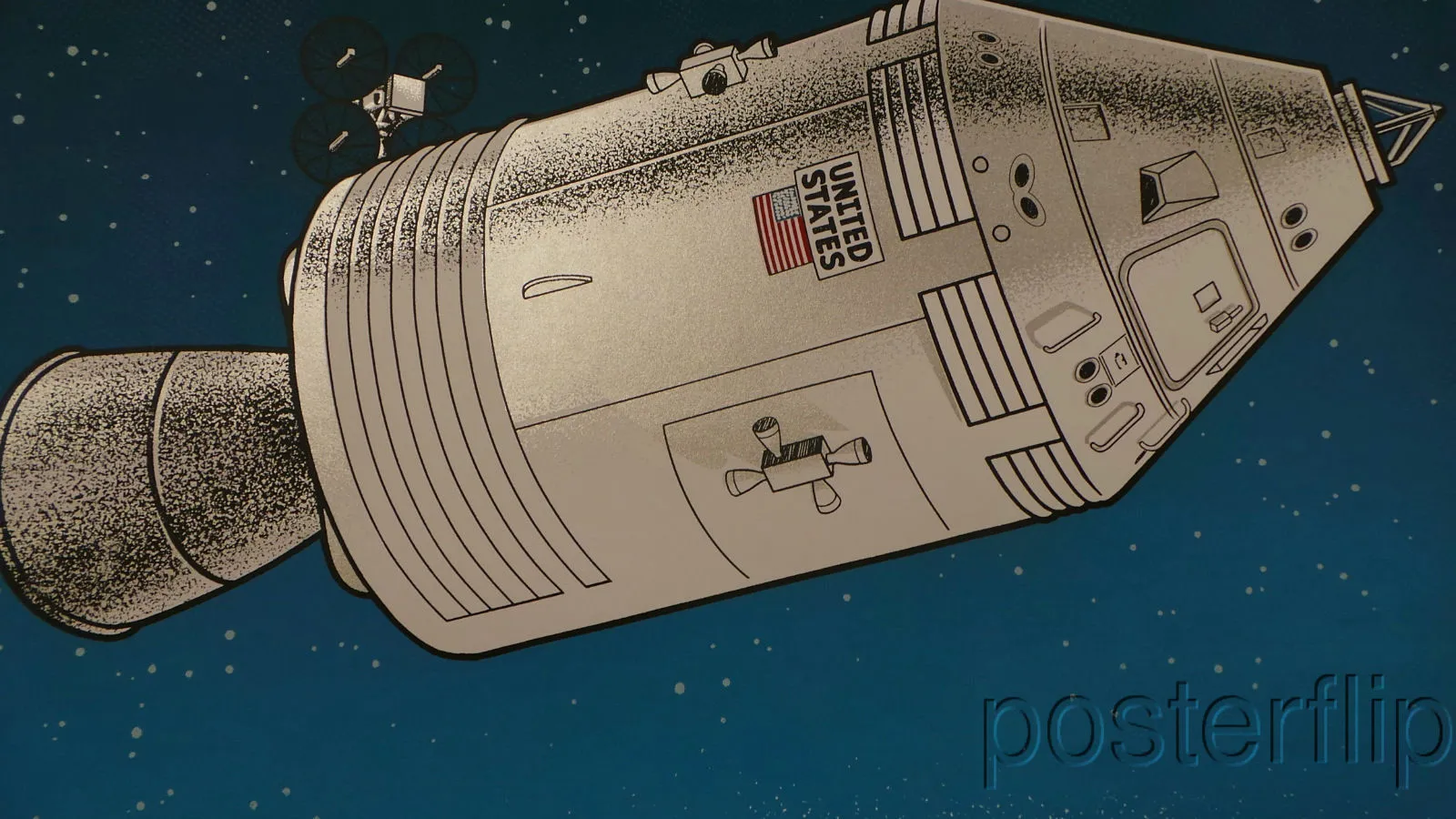 Tiny Bird Press Apollo 11 Moonshot Forty Fifth Anniversary Print