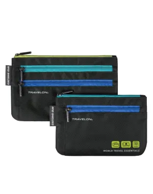 Travelon World Travel Essentials Set of 2 Currency & Passport Organizers