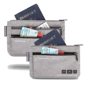Travelon WTE Set of 2 Currency & Passport Organizers