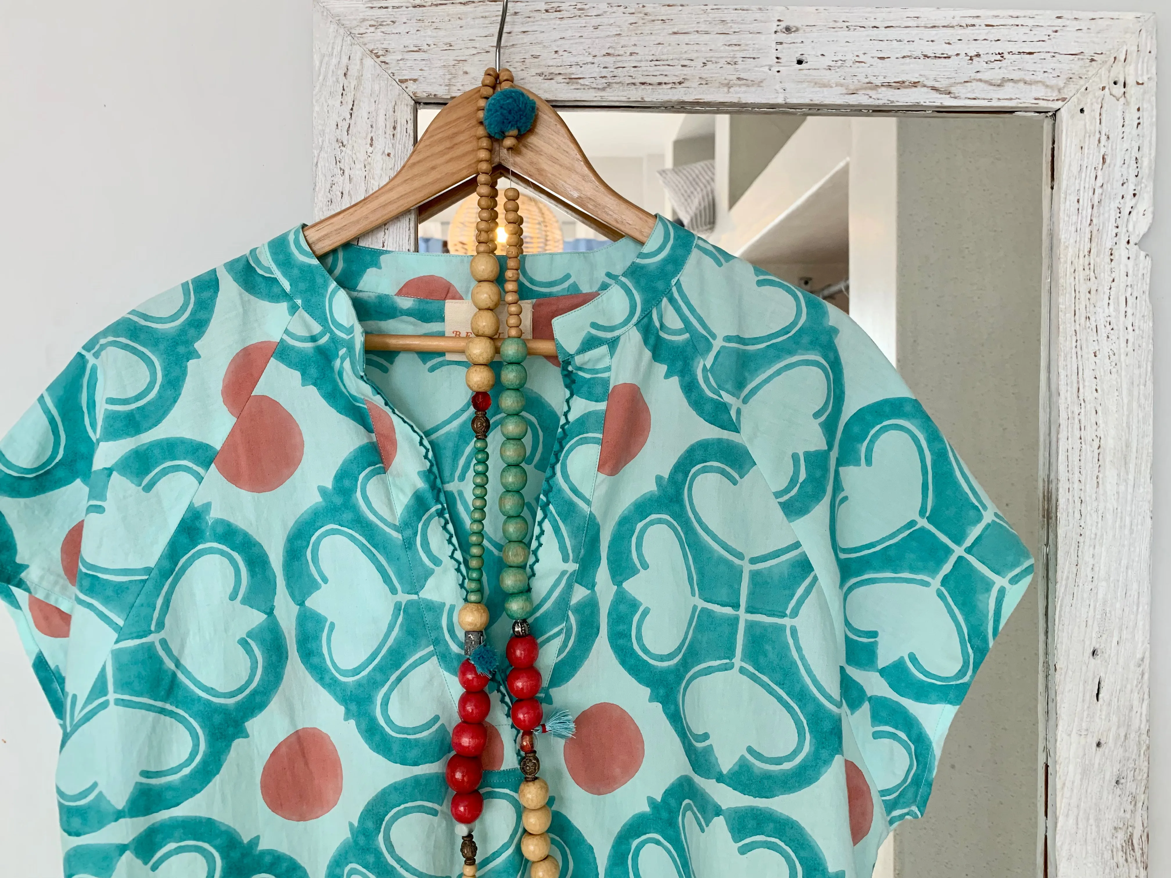 Turquoise Condor Sundress / Short Kaftan
